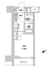 メトロステージ上野 508 間取り図