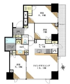 東京ベイシティタワー 3階 間取り図