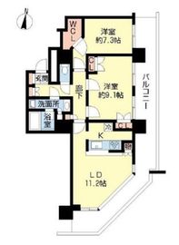 イーストコモンズ清澄白河フロントタワー 9階 間取り図