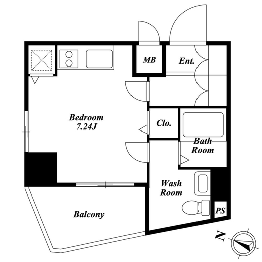 ベルファース東麻布 501 間取り図