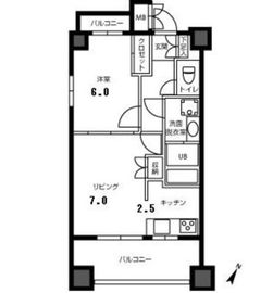 カスタリア押上 702 間取り図