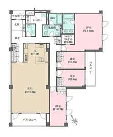 上原ガーデンズ 3階 間取り図