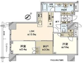 パークタワー豊洲 14階 間取り図