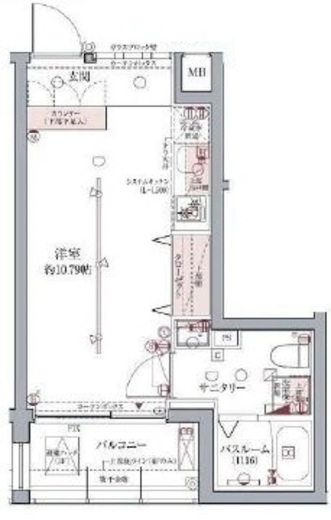 ラグディア高輪 3階 間取り図