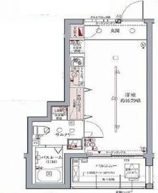 ラグディア高輪 2階 間取り図