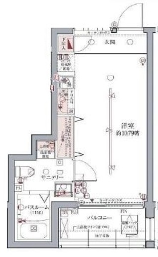 ラグディア高輪 3階 間取り図