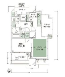 ドゥ・トゥール 37階 間取り図