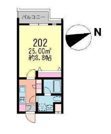 ラフィーヌ駒場クラシック 202 間取り図