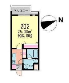 ラフィーヌ駒場クラシック 202 間取り図