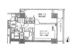 シティコート目黒 4-815 間取り図