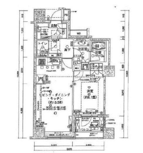 ハウスコート築地 12階 間取り図