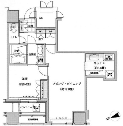 ウエストパークタワー池袋 2305 間取り図