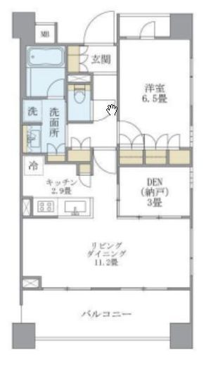 アパートメンツ三田 303 間取り図