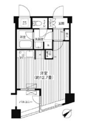 コスモリード新宿余丁町 503 間取り図