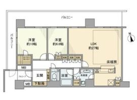 キャピタルマークタワー 45階 間取り図