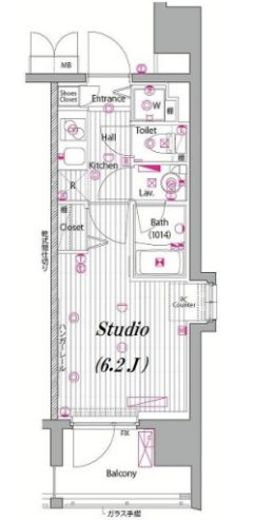 ガーラ・プレシャス渋谷 6階 間取り図