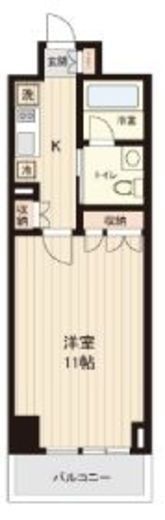 プラティーク清澄白河 213 間取り図