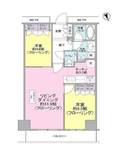 ザ・パークハウス新宿タワー 3階 間取り図