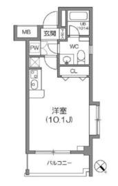 ルクレ森下レジデンス 1205 間取り図