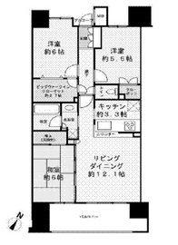 クレストシティレジデンス 11階 間取り図