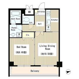 協和高輪マンション 1302 間取り図