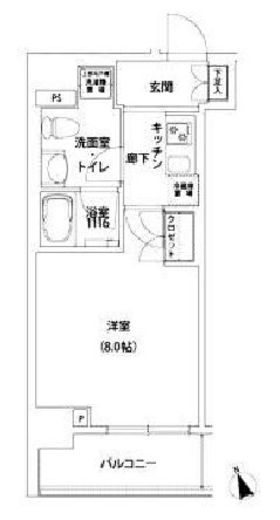 ホームズR四谷 304 間取り図