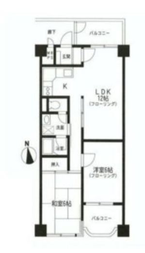 インペリアル広尾 5階 間取り図