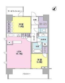 ブランズ島津山 14階 間取り図