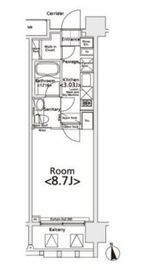 プライマル新宿若松町 607 間取り図