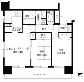 パークキューブ浅草田原町 1005 間取り図