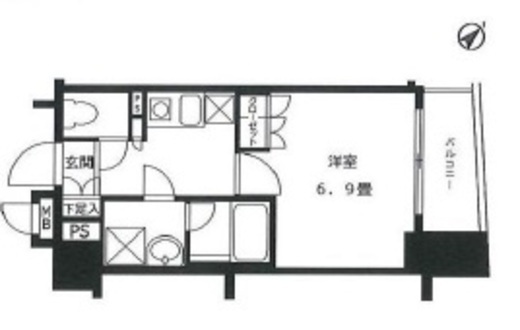 クオリア銀座3丁目 3階 間取り図