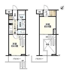 クオリア新宿余丁町 1階 間取り図