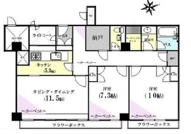 高輪ヒルズ 3階 間取り図