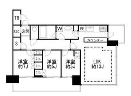 ベイズタワー＆ガーデン 14階 間取り図