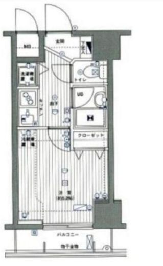グランド・ガーラ麻布十番 3階 間取り図