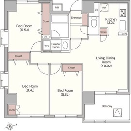 ベラカーサ広尾 302 間取り図