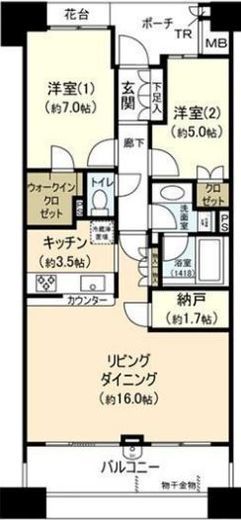 グランエスタ 4階 間取り図