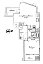 サンパティーク広尾 6階 間取り図