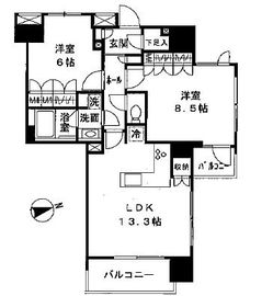メゾンカルム代々木公園 806 間取り図