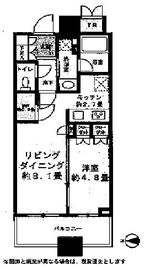 パークタワーグランスカイ 13階 間取り図