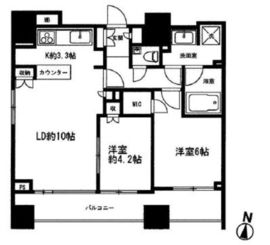 クラッシィスイート赤坂 9階 間取り図