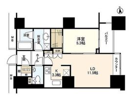 高輪ザ・レジデンス 5階 間取り図