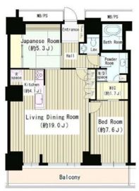 Wコンフォートタワーズ EAST 22階 間取り図