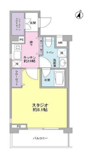 サンピエス桜新町 404 間取り図