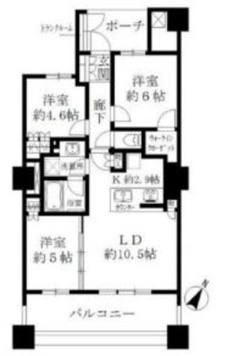 ブリリア有明スカイタワー 30階 間取り図