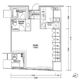 稲荷町タワー 304 間取り図