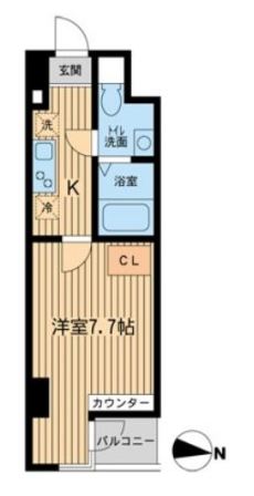 アムス四谷三丁目 802 間取り図