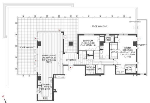 The Upper House 602 間取り図