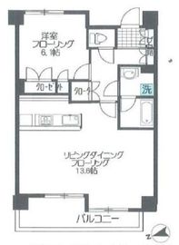 セレビア新宿御苑前 13階 間取り図