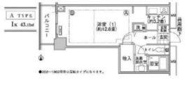 河田町ガーデン 1-1802 間取り図